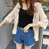 サマーカーディガン 花柄刺繡 透かし編み | shoppinggo | 詳細画像12 