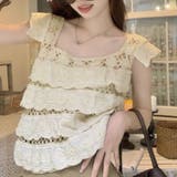 透かし編みメッシュニット スクエアネック サマーニット | shoppinggo | 詳細画像7 