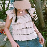 透かし編みメッシュニット スクエアネック サマーニット | shoppinggo | 詳細画像12 