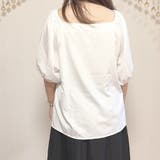 白シャツ レディースゆるカットソー シフォンブラウス | shoppinggo | 詳細画像10 