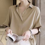 ベージュ | シャツ レディース ゆるカットソー ロングT シフォンブラウス 大きなサイズ | shoppinggo