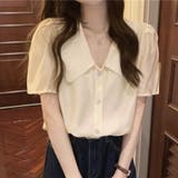 ベージュ | ブラウス レディース 半袖 | shoppinggo