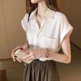 vネックブラウス スキッパーブラウス オフィス | shoppinggo | 詳細画像13 