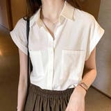 ホワイト | vネックブラウス スキッパーブラウス オフィス | shoppinggo