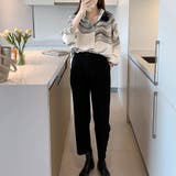 幾何学柄長袖シャツ 渦巻き 波柄プリントシャツブラウス | shoppinggo | 詳細画像7