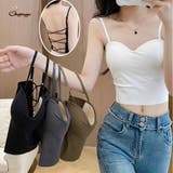 背中あき キャミソール ショート丈 | shoppinggo | 詳細画像1 