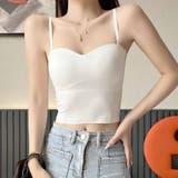 ホワイト | 背中あき キャミソール ショート丈 | shoppinggo