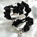 ヘアゴム リボンシュシュ 金属ビジュー | shoppinggo | 詳細画像4 