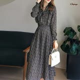 ブラック | ワンピース 花柄 長袖 | shoppinggo