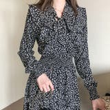 ロングフレアワンピース 花柄 長袖 | shoppinggo | 詳細画像3 