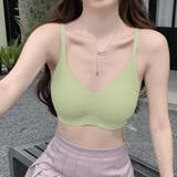 グリーン | ブラジャー シームレス ハーフカップ | shoppinggo