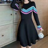 ニットワンピース レディース ラウンドネック | shoppinggo | 詳細画像2 