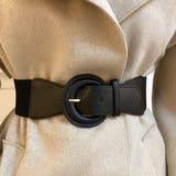 ブラック | ゴムベルト バックル付レディース 幅広 | shoppinggo