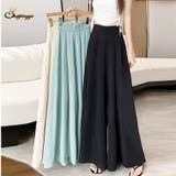 ワイドパンツ ガウチョパンツ ハイウエスト | shoppinggo | 詳細画像1 