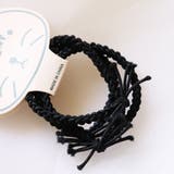 ブラック | ヘアゴム 3本セットおしゃれ リボン結び | shoppinggo