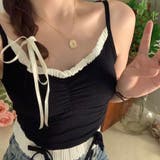 ブラック | キャミソール カップ付 キャミタンクトップ | shoppinggo