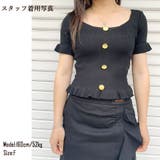 夏新作 サマーニットトップス スクエアネックTシャツ | shoppinggo | 詳細画像3 