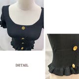 夏新作 サマーニットトップス スクエアネックTシャツ | shoppinggo | 詳細画像6 