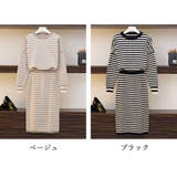 ニットセットアップ レディース ボーダー | shoppinggo | 詳細画像2 