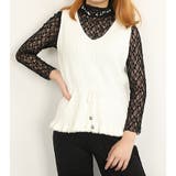 ホワイト | ニットベスト Vネック トップス | shoppinggo