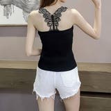 キャミソール リブ バック蝶々デザイン | shoppinggo | 詳細画像6 