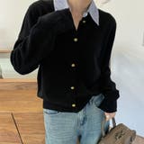 シャツレイヤード 長袖ニットセーター 襟付き | shoppinggo | 詳細画像7 