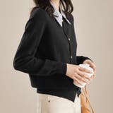 シャツレイヤード 長袖ニットセーター 襟付き | shoppinggo | 詳細画像9 