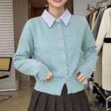 シャツレイヤード 長袖ニットセーター 襟付き | shoppinggo | 詳細画像15 