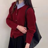 シャツレイヤード 長袖ニットセーター 襟付き | shoppinggo | 詳細画像17 