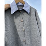 シャツレイヤード 長袖ニットセーター 襟付き | shoppinggo | 詳細画像18 