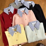 シャツレイヤード 長袖ニットセーター 襟付き | shoppinggo | 詳細画像24 