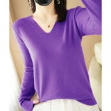 Ｖネックニットソー ニットセーター カジュアルトップス秋冬新作 | shoppinggo | 詳細画像7 