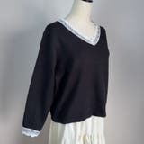 ニットトップス レース切り替え レディース | shoppinggo | 詳細画像10 