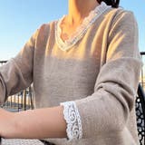 ニットトップス レース切り替え レディース | shoppinggo | 詳細画像9 
