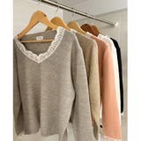 ニットトップス レース切り替え レディース | shoppinggo | 詳細画像17 