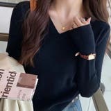 ニットソー Vネック ニットトップス | shoppinggo | 詳細画像4 