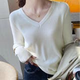 ニットソー Vネック ニットトップス | shoppinggo | 詳細画像7 
