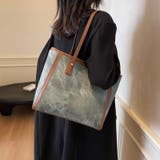 ブルー | トートバッグ A4サイズ対応 肩掛け | shoppinggo