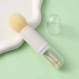ホワイト | メイクブラシ4本セット4in1 持ち運び 携帯 | shoppinggo