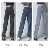 デニムパンツ レディース ハイウエストジーパン 韓国ボトムス 美脚脚長ズボン | shoppinggo | 詳細画像2 