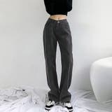 デニムパンツ レディース ハイウエストジーパン 韓国ボトムス 美脚脚長ズボン | shoppinggo | 詳細画像19 