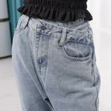 デニムパンツ レディース ハイウエストジーパン 韓国ボトムス 美脚脚長ズボン | shoppinggo | 詳細画像32 