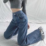 ブルー | デニムパンツ レディース ハイウエストジーパン 韓国ボトムス 美脚脚長ズボン | shoppinggo