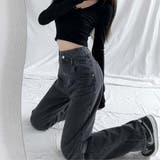 グレー | デニムパンツ レディース ハイウエストジーパン 韓国ボトムス 美脚脚長ズボン | shoppinggo