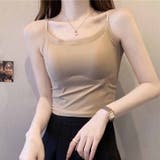 ベージュ | 背中あき キャミソール ショート丈 | shoppinggo