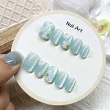 ブルー | ネイルチップ はな ショート | shoppinggo