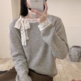 ニットトップス レース切り替え レディース | shoppinggo | 詳細画像14 