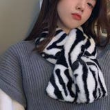 マフラー ティペット ゼブラ柄 | shoppinggo | 詳細画像6