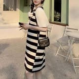 ニットワンピース ボーダー柄 半袖 | shoppinggo | 詳細画像5
