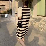 ニットワンピース ボーダー柄 半袖 | shoppinggo | 詳細画像6